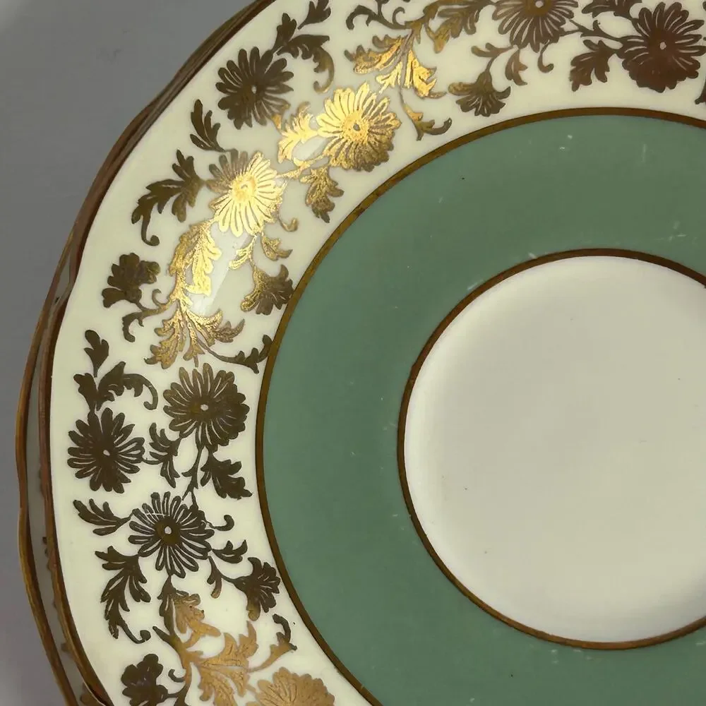 Paragon Royal Warrant Mint Gold Bone China Teacup Saucer Trio